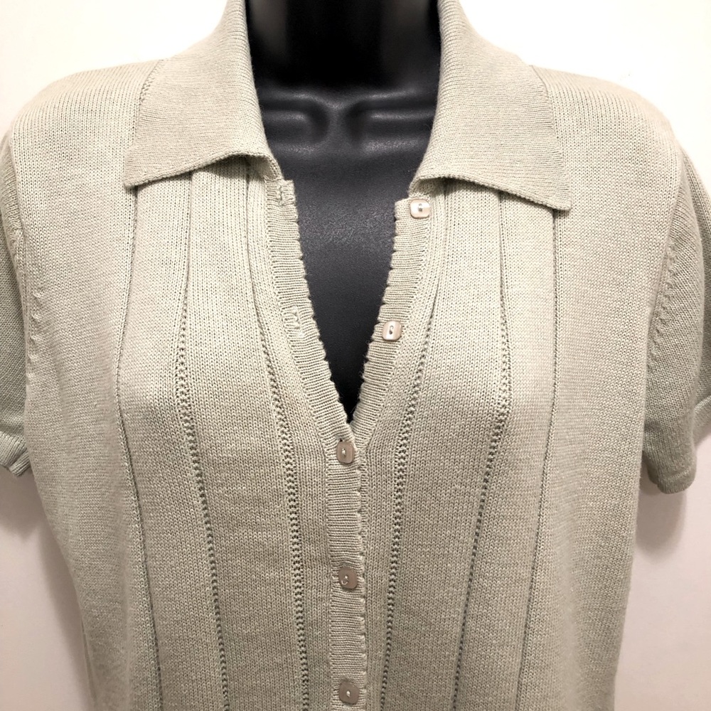 Liz Claiborne ‘Villager Clothing Line’ Pale Green Sweater Top. Size S
